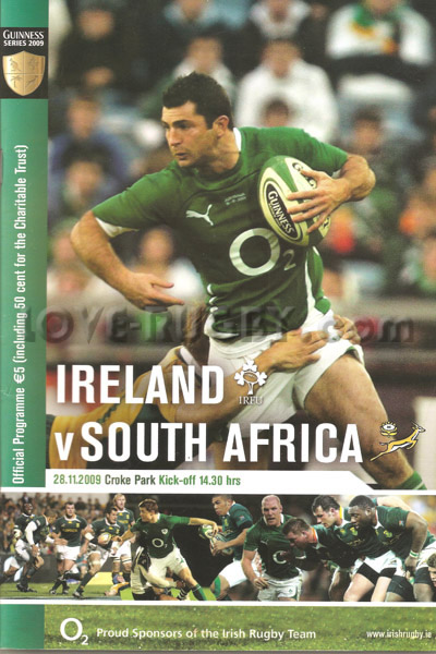 2009 Ireland v South Africa  Rugby Programme